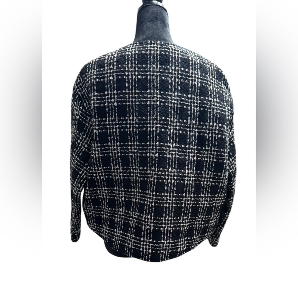 NWT ZARA Women's Black and White Plaid Jacket Size XS​ - Picture 3 of 9